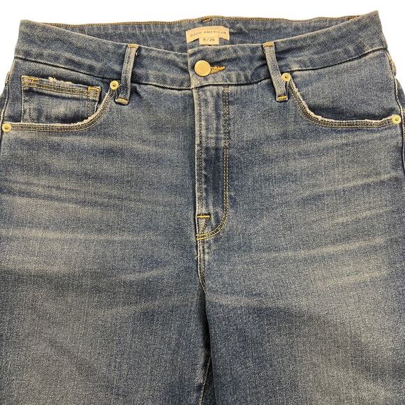 Good American Good Legs Cigarette V-Notch Chopped Hem Jeans GLSPL67T Size 8/29 - Picture 9 of 12